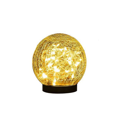 Modern Simplicity Solar Waterproof Cracked Glass Ball ABS LED Landscape Lighting Outdoor Light For Garden