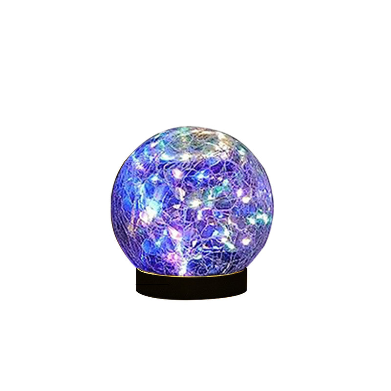 Modern Simplicity Solar Waterproof Cracked Glass Ball ABS LED Landscape Lighting Outdoor Light For Garden