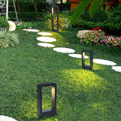 Modern Minimalist Waterproof Rectangle Aluminum LED Landscape Lighting Outdoor Light For Garden