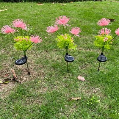 Zeitgenössische kreative künstliche PVC-Blume LED Solar wasserdichte Rasen Einsatz Licht für Terrasse im Freien 