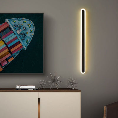 Moderne minimalistische Rechteck lange Linie Eisen Acryl LED Wandleuchte Lampe für Wohnzimmer 