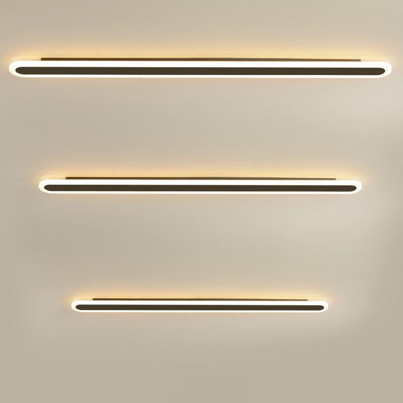 Moderne minimalistische Rechteck lange Linie Eisen Acryl LED Wandleuchte Lampe für Wohnzimmer 