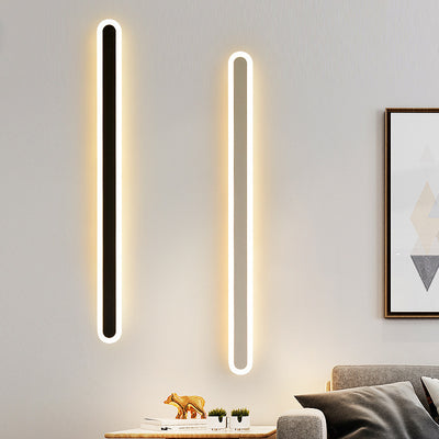 Moderne minimalistische Rechteck lange Linie Eisen Acryl LED Wandleuchte Lampe für Wohnzimmer 