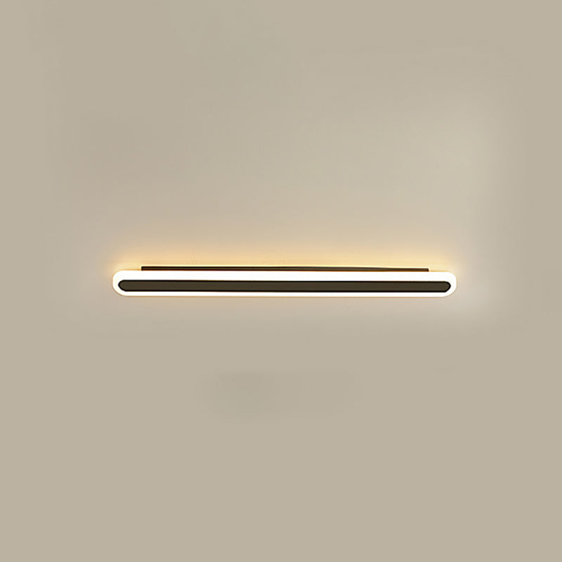 Moderne minimalistische Rechteck lange Linie Eisen Acryl LED Wandleuchte Lampe für Wohnzimmer 