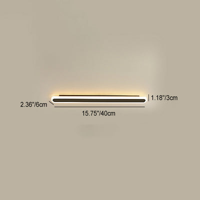 Moderne minimalistische Rechteck lange Linie Eisen Acryl LED Wandleuchte Lampe für Wohnzimmer 