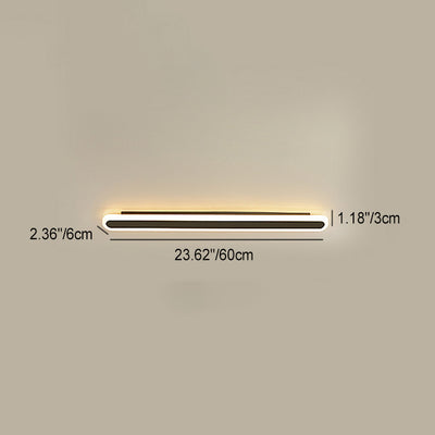 Moderne minimalistische Rechteck lange Linie Eisen Acryl LED Wandleuchte Lampe für Wohnzimmer 