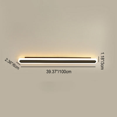 Moderne minimalistische Rechteck lange Linie Eisen Acryl LED Wandleuchte Lampe für Wohnzimmer 