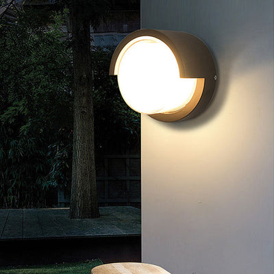 Modern Minimalist Waterproof Round Square Plastic Acrylic LED Wall Sconce Lamp For Garden