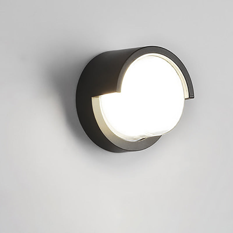 Modern Minimalist Waterproof Round Square Plastic Acrylic LED Wall Sconce Lamp For Garden