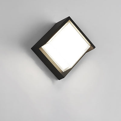 Modern Minimalist Waterproof Round Square Plastic Acrylic LED Wall Sconce Lamp For Garden