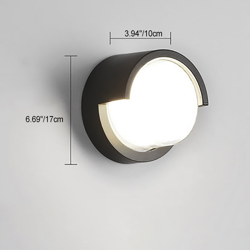 Modern Minimalist Waterproof Round Square Plastic Acrylic LED Wall Sconce Lamp For Garden