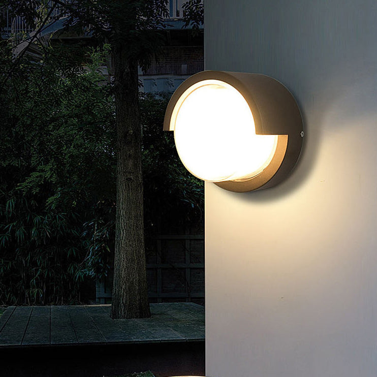 Modern Minimalist Waterproof Round Square Plastic Acrylic LED Wall Sconce Lamp For Garden