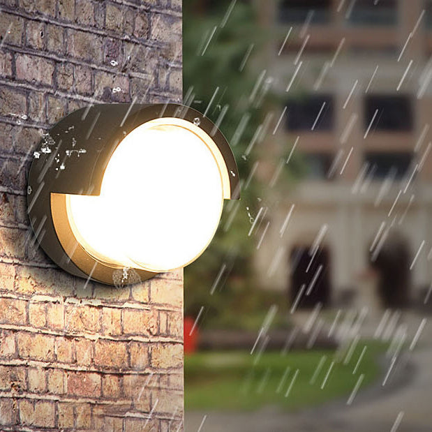 Modern Minimalist Waterproof Round Square Plastic Acrylic LED Wall Sconce Lamp For Garden