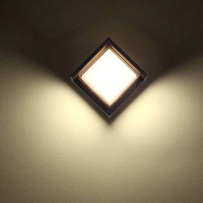 Modern Minimalist Waterproof Round Square Plastic Acrylic LED Wall Sconce Lamp For Garden