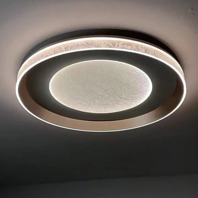 Moderne Einfachheit Eisen Acryl Runde Flamme Muster LED Unterputz Deckenleuchte Für Wohnzimmer 