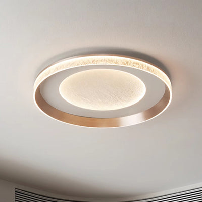 Moderne Einfachheit Eisen Acryl Runde Flamme Muster LED Unterputz Deckenleuchte Für Wohnzimmer 