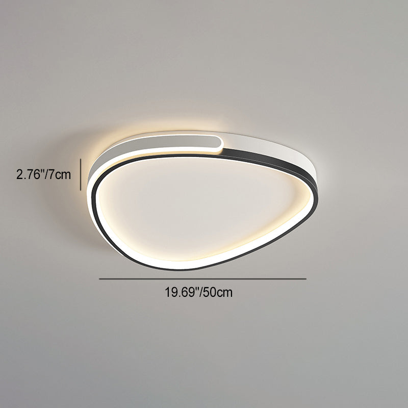 Moderne minimalistische runde quadratische rechteckige Dreieck-Eisenrahmen Acryl-PVC-Schirm LED-Deckenleuchte für Wohnzimmer 