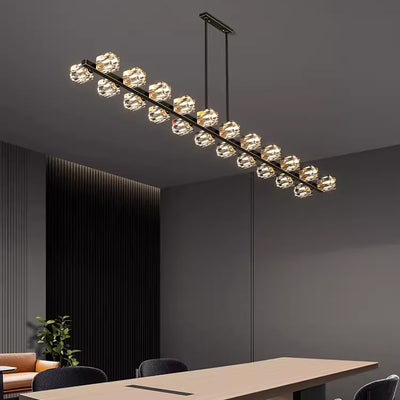 Contemporary Luxury Copper Multi-Head Square Crystal 8/10/12/14/18/22 Light Chandeliers Island Light For Dining Room