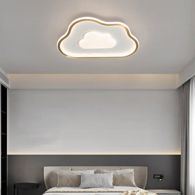 Moderne Einfachheit Kupfer Silikon Acryl Dreieck Wolke LED Unterputz Deckenleuchte für Schlafzimmer 