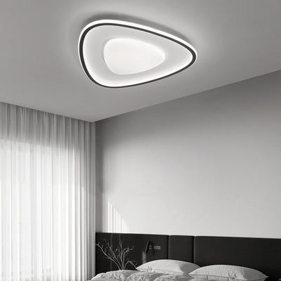 Moderne Einfachheit Kupfer Silikon Acryl Dreieck Wolke LED Unterputz Deckenleuchte für Schlafzimmer 