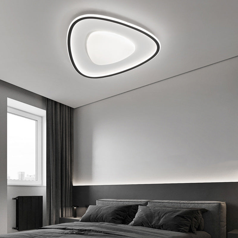 Moderne Einfachheit Kupfer Silikon Acryl Dreieck Wolke LED Unterputz Deckenleuchte für Schlafzimmer 