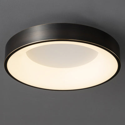 Modern Minimalist Round Copper Acrylic LED Flush Mount Ceiling Light For Living Room