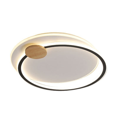 Contemporary Nordic Round Ring Aluminum Iron Acrylic LED Flush Mount Ceiling Light For Bedroom