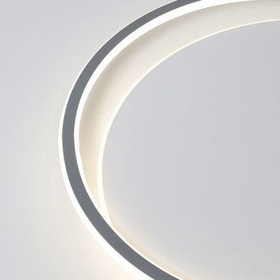 Contemporary Nordic Round Ring Aluminum Iron Acrylic LED Flush Mount Ceiling Light For Bedroom