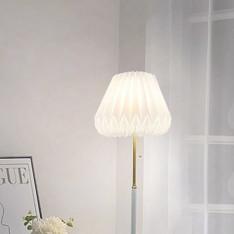 Modern Luxury Wind Skirt Shade Acrylic Iron 1-Light Standing Floor Lamp For Living Room