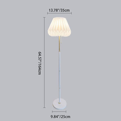 Modern Luxury Wind Skirt Shade Acrylic Iron 1-Light Standing Floor Lamp For Living Room