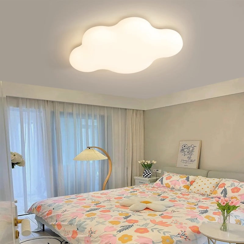 Moderne unbedeutende Creme Cloud Eisen PE LED Unterputz Deckenleuchte für Schlafzimmer 