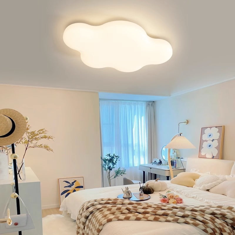 Moderne unbedeutende Creme Cloud Eisen PE LED Unterputz Deckenleuchte für Schlafzimmer 