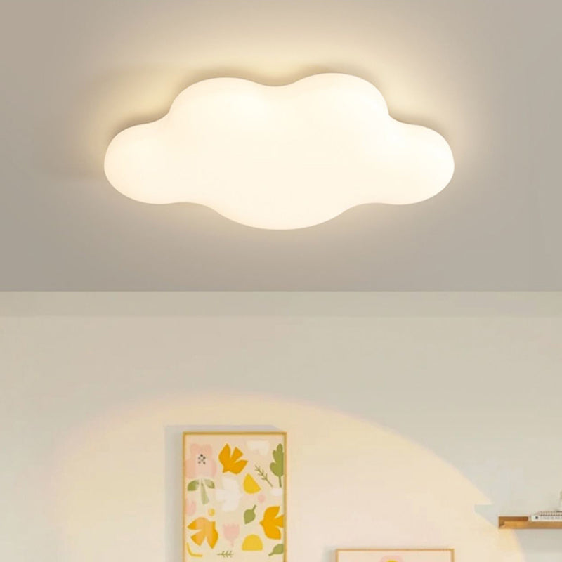 Moderne unbedeutende Creme Cloud Eisen PE LED Unterputz Deckenleuchte für Schlafzimmer 