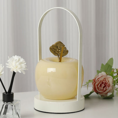 Contemporary Creative USB Portable Iron Glass Apple LED Table Lamp Night Light For Bedroom