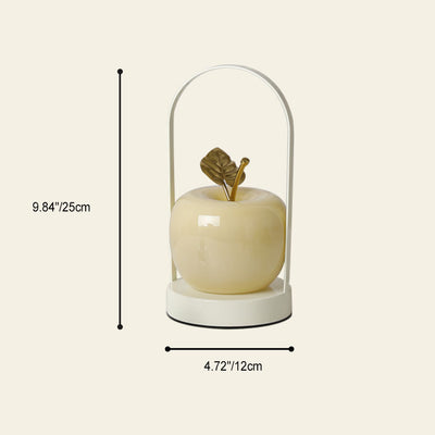 Contemporary Creative USB Portable Iron Glass Apple LED Table Lamp Night Light For Bedroom