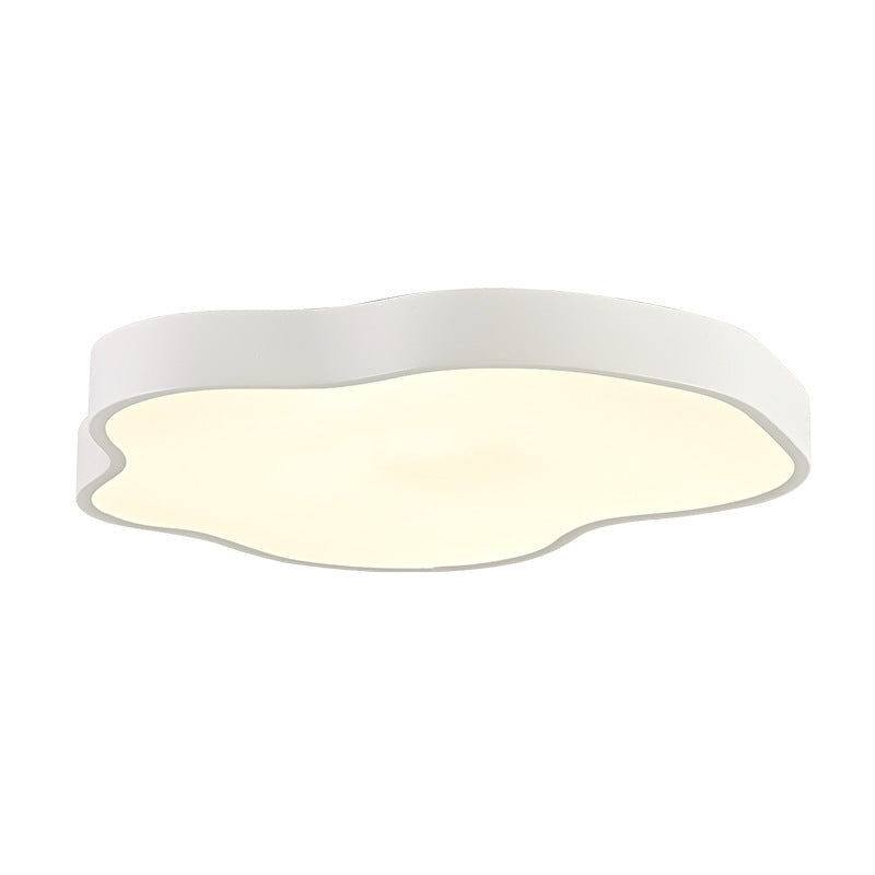 Modern Minimalist Cream Cloud Iron Acrylic LED Flush Mount Ceiling Light For Bedroom