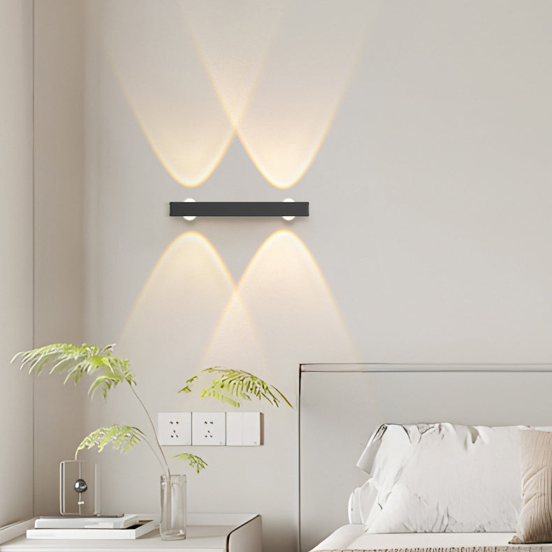 Moderne minimalistische lange Multi Lichter Aluminium LED Wandleuchte Lampe für Flur 