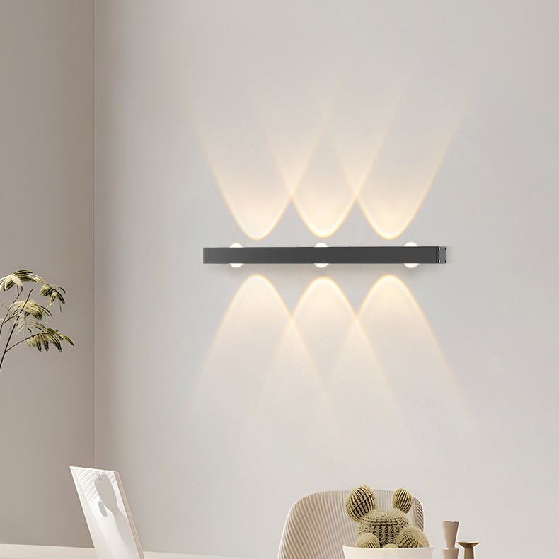 Moderne minimalistische lange Multi Lichter Aluminium LED Wandleuchte Lampe für Flur 