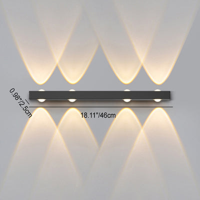 Moderne minimalistische lange Multi Lichter Aluminium LED Wandleuchte Lampe für Flur 