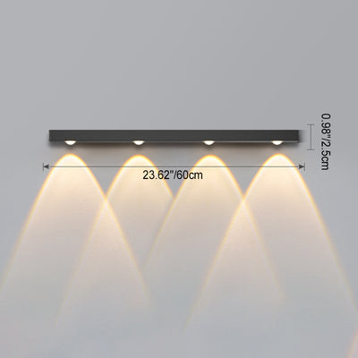 Moderne minimalistische lange Multi Lichter Aluminium LED Wandleuchte Lampe für Flur 