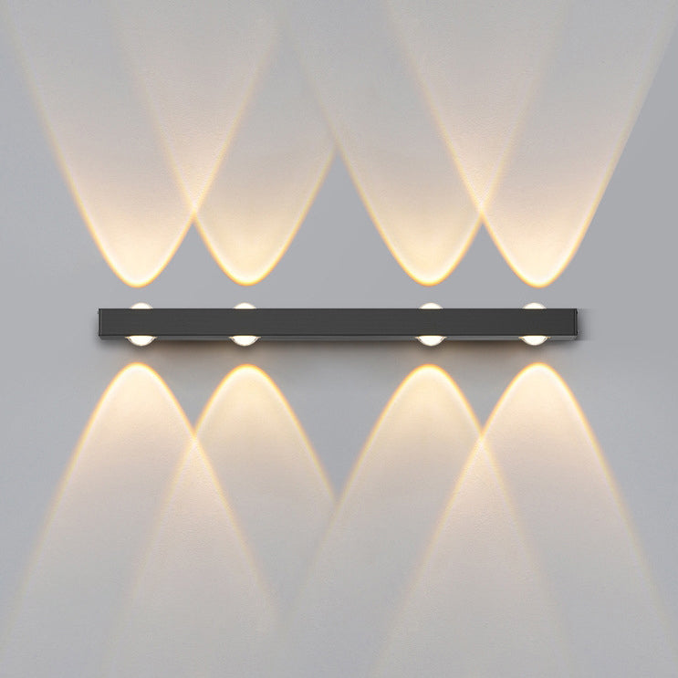 Moderne minimalistische lange Multi Lichter Aluminium LED Wandleuchte Lampe für Flur 