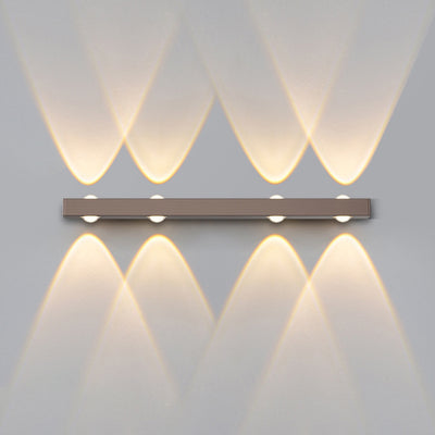 Moderne minimalistische lange Multi Lichter Aluminium LED Wandleuchte Lampe für Flur 