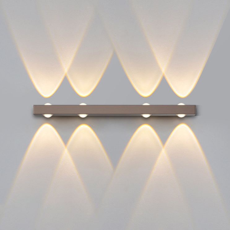 Moderne minimalistische lange Multi Lichter Aluminium LED Wandleuchte Lampe für Flur 