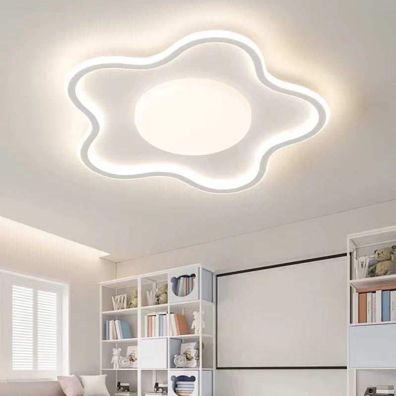 Zeitgenössische kreative Stern Eisen Aluminium Acryl Silikon LED Unterputz Deckenleuchte für Schlafzimmer 