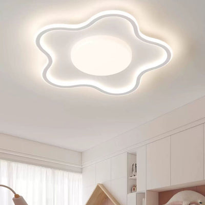 Zeitgenössische kreative Stern Eisen Aluminium Acryl Silikon LED Unterputz Deckenleuchte für Schlafzimmer 