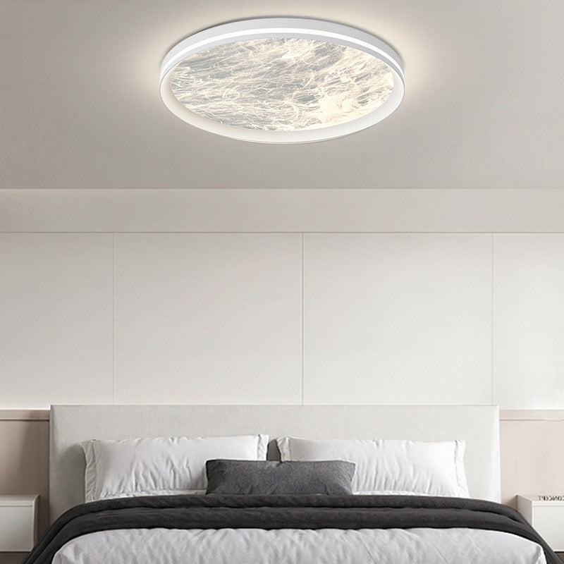 Zeitgenössische nordische runde Wolken Aluminium Acryl LED Unterputz Deckenleuchte für Wohnzimmer 