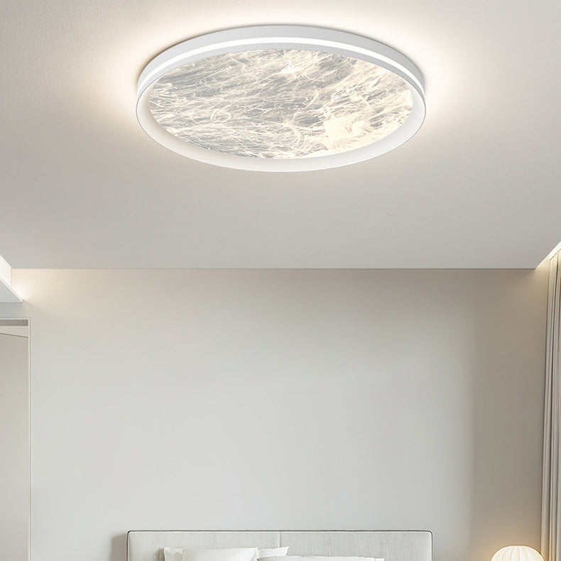 Zeitgenössische nordische runde Wolken Aluminium Acryl LED Unterputz Deckenleuchte für Wohnzimmer 