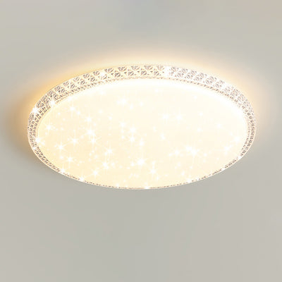 Moderne Luxus montiert Stern Kristall rund quadratisch Acryl Eisen LED Unterputz Deckenleuchte für Schlafzimmer 