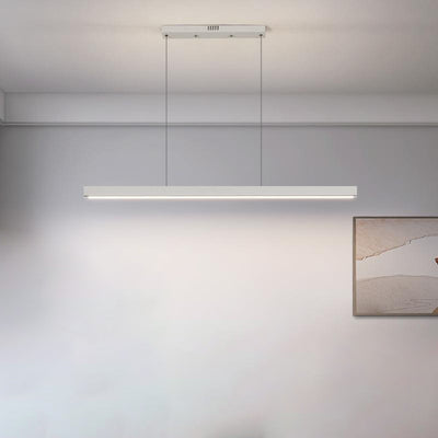 Moderne minimalistische Streifen Holz Acryl LED Insel Licht Kronleuchter für Wohnzimmer 