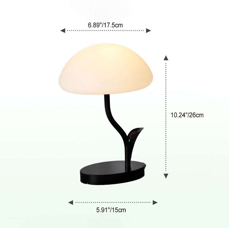 Contemporary Creative Mushroom Shape Iron ABS USB LED Table Lamp For Bedroom